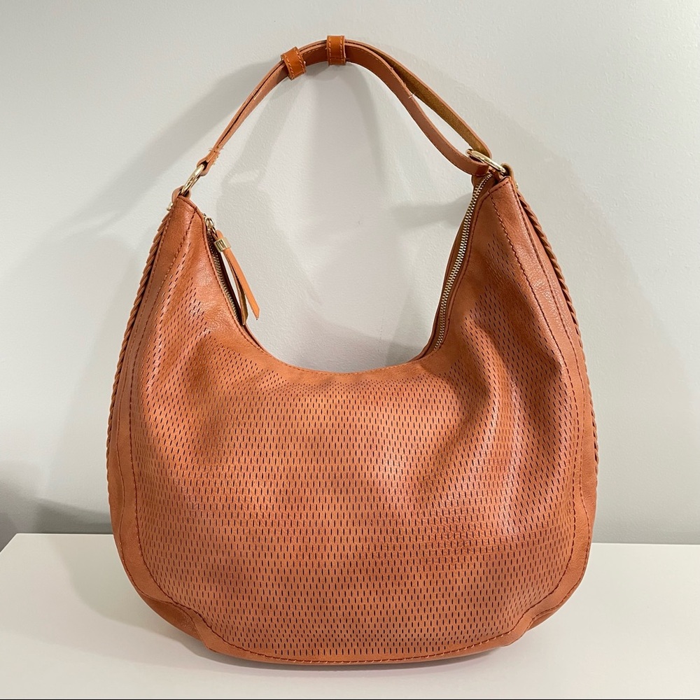 Faux  leather camel color shoulder bag